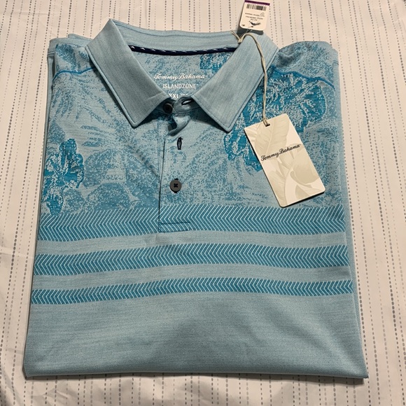 NWT TOMMY BAHAMA Men's Hibiscus Horizon Polo - Picture 7 of 9